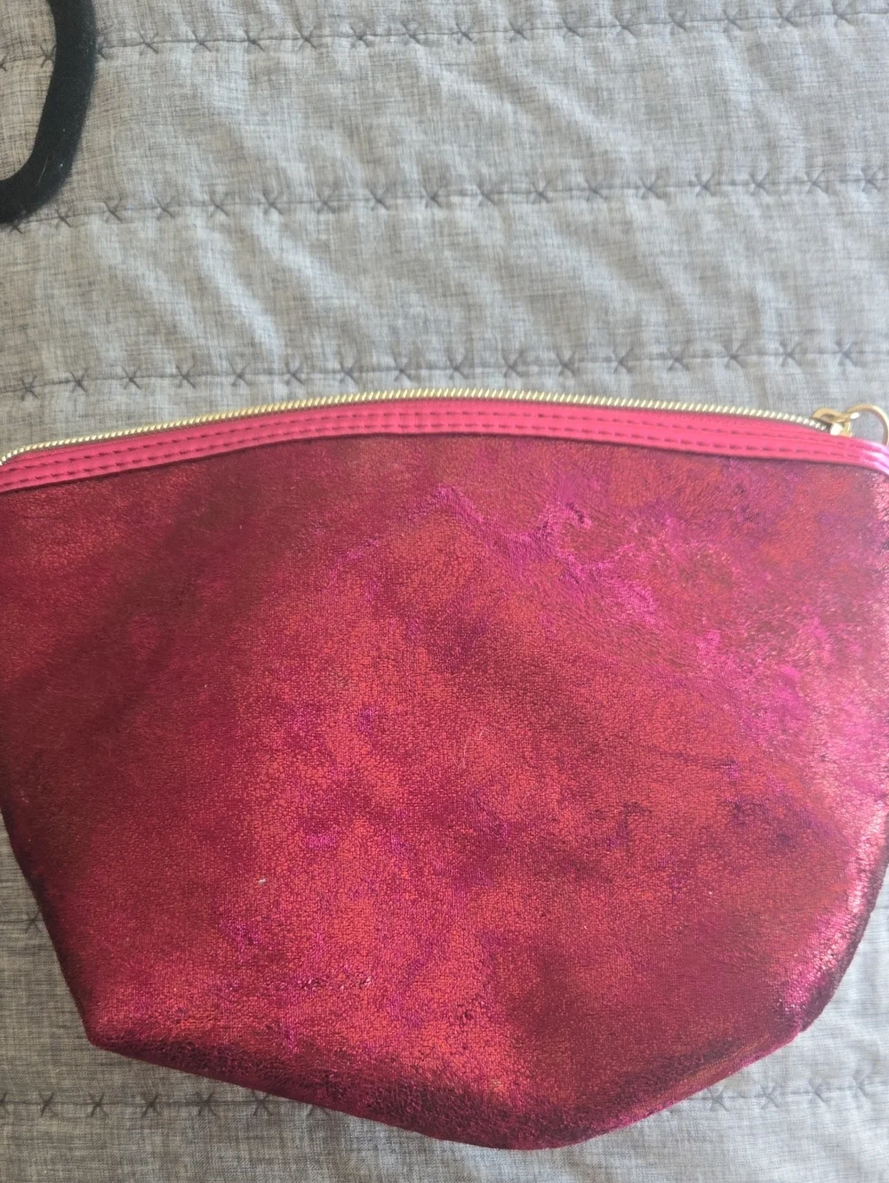 Metallic Pink Cosmetic Pouch